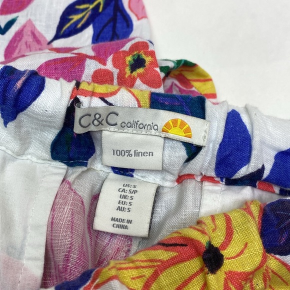 C&C California Linen Pants Size S - Picture 2 of 5